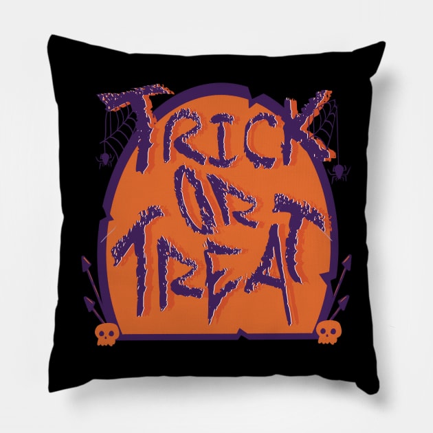 Trick or Treat Pillow by Xatutik-Art