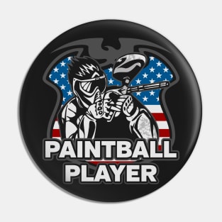 Paintball Player USA Pin