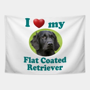 I Love My Flat Coated Retriever Tapestry