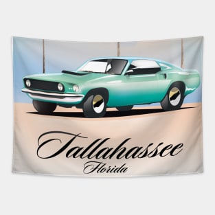 Tallahassee Florida travel poster Tapestry