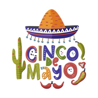 Mexico - Cinco De Mayo Sombrero - light T-Shirt