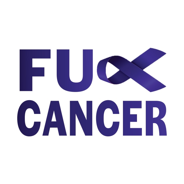 Fuck Cancer (Blue Ribbon) by treszure_chest