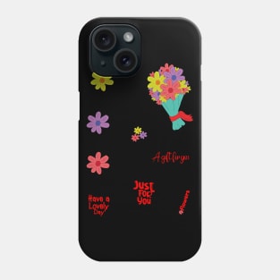 A colorful bouquet of flowers Gift Set Pack Phone Case