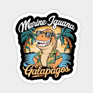 Galapagos marine iguana. Iguanas. Lizards lovers Magnet