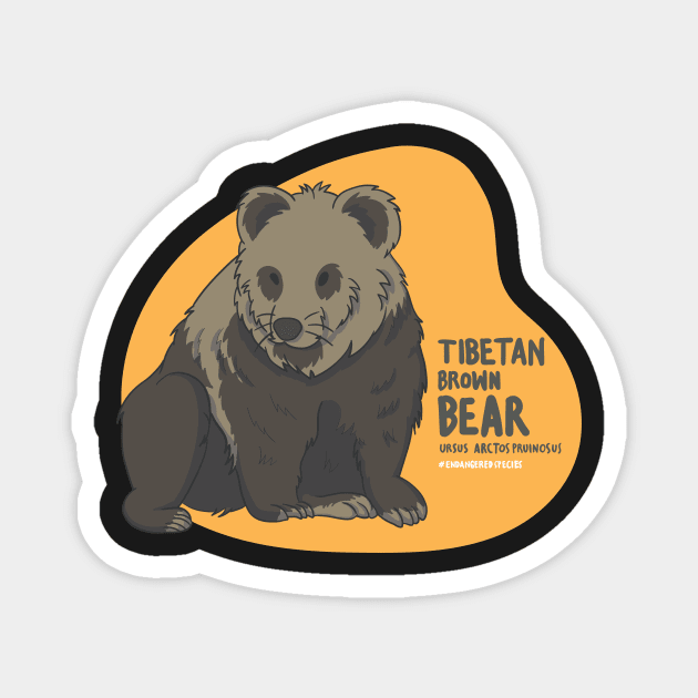 The Tibetan Brown Bear Magnet by Gernatatiti