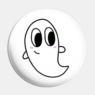 Cute Blushing Ghost Cartoon, made by EndlessEmporium Pin