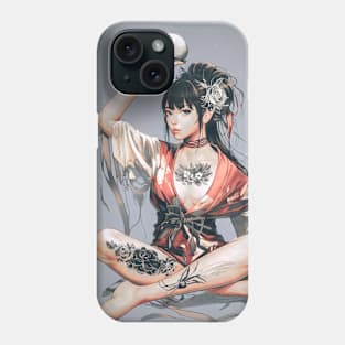 Geisha and skull 6604 Phone Case