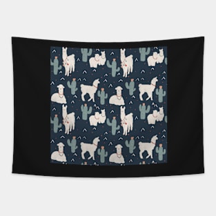 Lama cuteness dark Tapestry