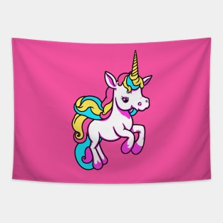 Rainbow Colored Unicorn Tapestry