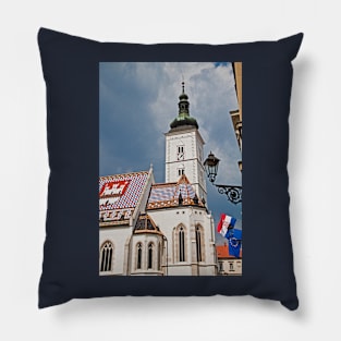 St. Mark's Church, Zagreb, Croatia Pillow