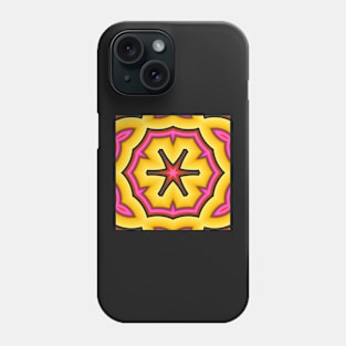 A yellow and pink kaleidoscope Phone Case