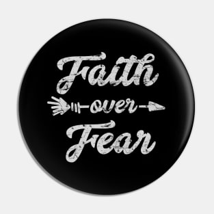 Faith over Fear, Boho style with white text Pin