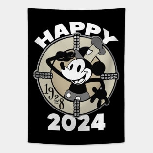 Steamboat Willie. Happy 2024 Tapestry