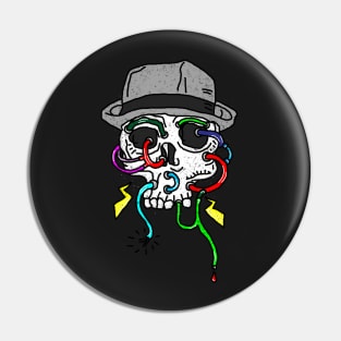 Techno Skull Pin