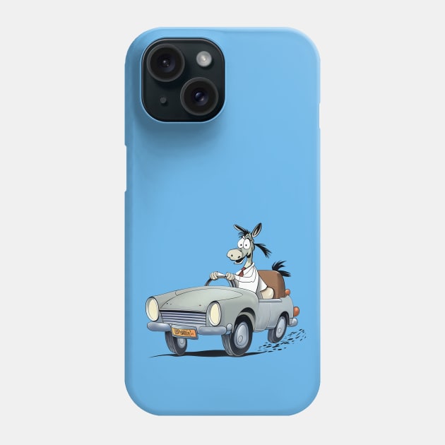 Donkey as a car driver Phone Case by KOTOdesign