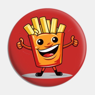 kawaii french fries T-Shirt cute potatofood Pin