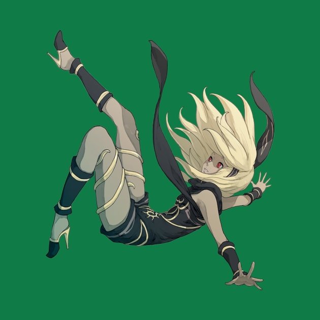 Gravity Rush - Falling Kat by Gekidami