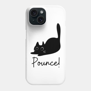 Playful Black Kitty Pounce Phone Case