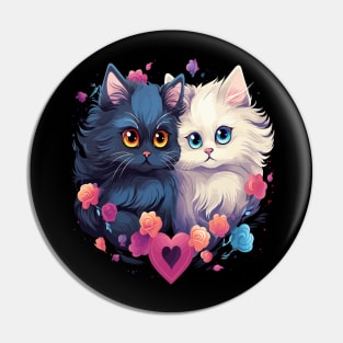 Persian Cat Couple Valentine Pin