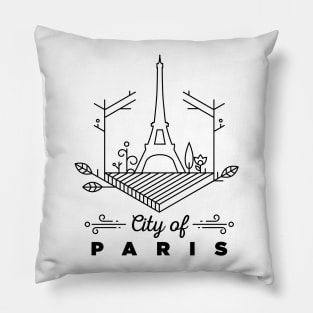 Paris City Monogram Pillow