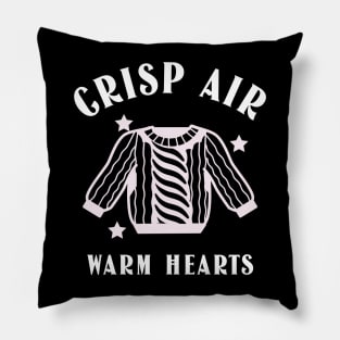Crisp air, warm hearts Pillow