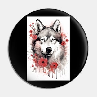 Husky dog Pin