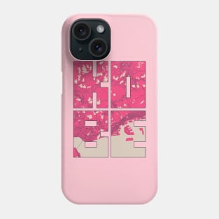 Kobe, Japan City Map Typography - Blossom Phone Case