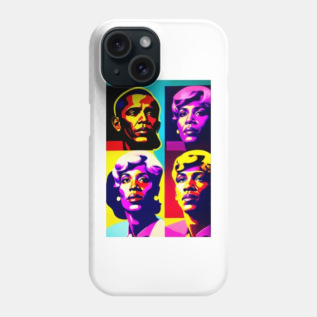 Black History Month Barak Obama Maya Angelou Phone Case by Fun and Cool Tees