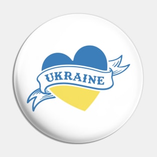 Ukraine Heart Pin