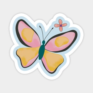 Pink butterfly Magnet