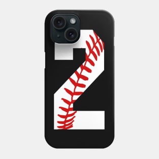 Baseball Number 2 #2 Baseball Shirt Jersey Favorite Player Biggest Fan Phone Case