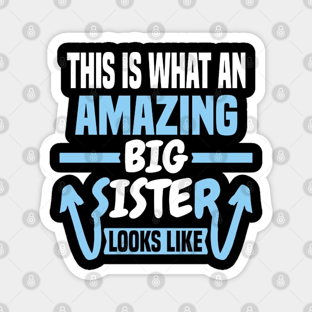 This Is What An Amazing Big Sister Looks Like Magnet by Dhme