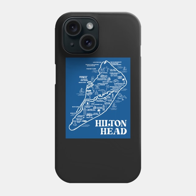 Hilton Head Map Phone Case by fiberandgloss