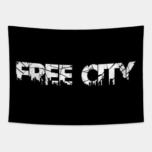 Free City Game Logo Tapestry