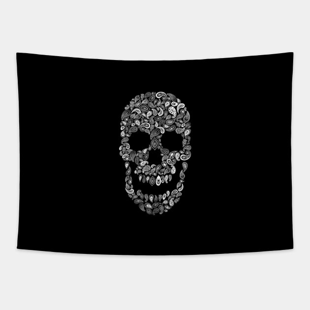 Death By Paisley - white Tapestry by digsy