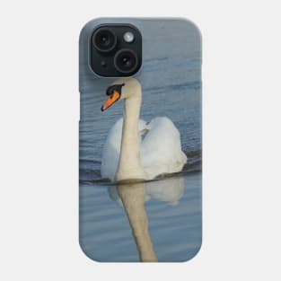 Mute Swan Swimming in the Harbor Phone Case
