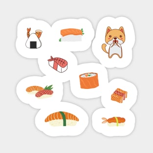 Cute Cat Sushi Sticker Pack Magnet