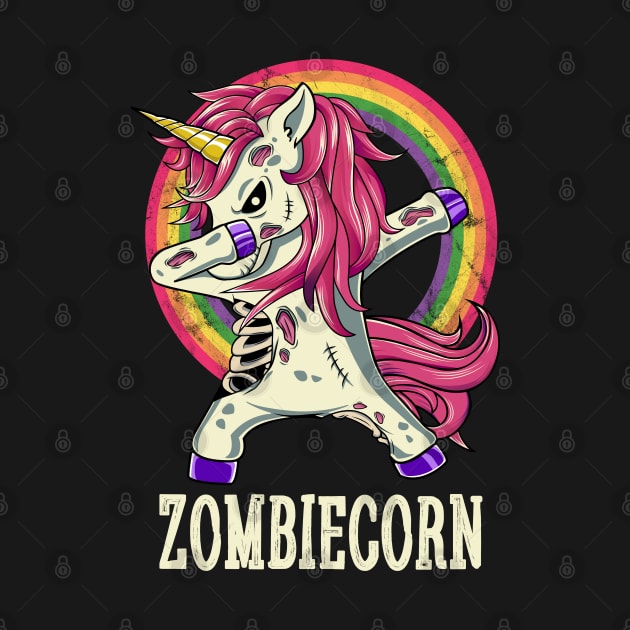 Zombiecorn Zombie Dabbing Unicorn Halloween Costume by HCMGift