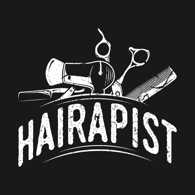 Hairstylist Scissors Hairdryer Barber Hairdresser by Humbas Fun Shirts