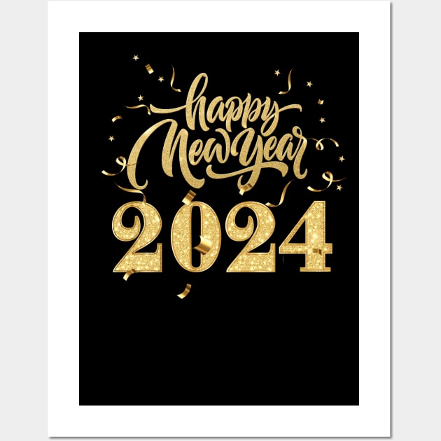 Happy New Year 2024 Confetti New Years Eve - Happy New Year 2024 Confetti  New Years - Posters and Art Prints