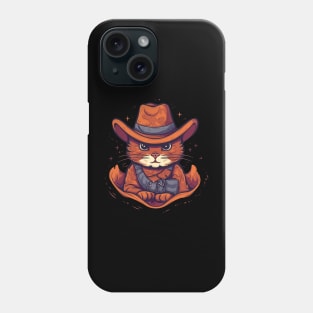 Funny Cat Cowboy Cowgirl Meow Howdy Meowdy Phone Case