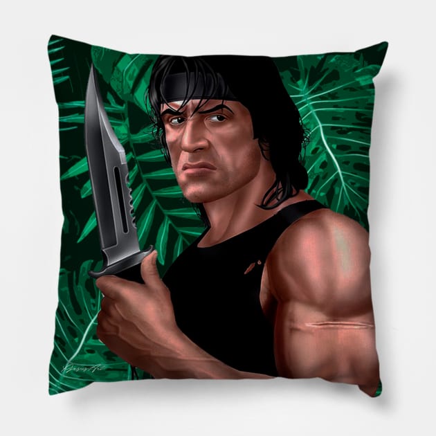 First Blood Rambo Pillow by PjesusArt