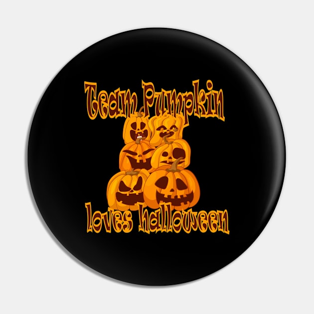 Pumpkin Halloween Witch Party Costume Gift Pin by DHdesignerPublic