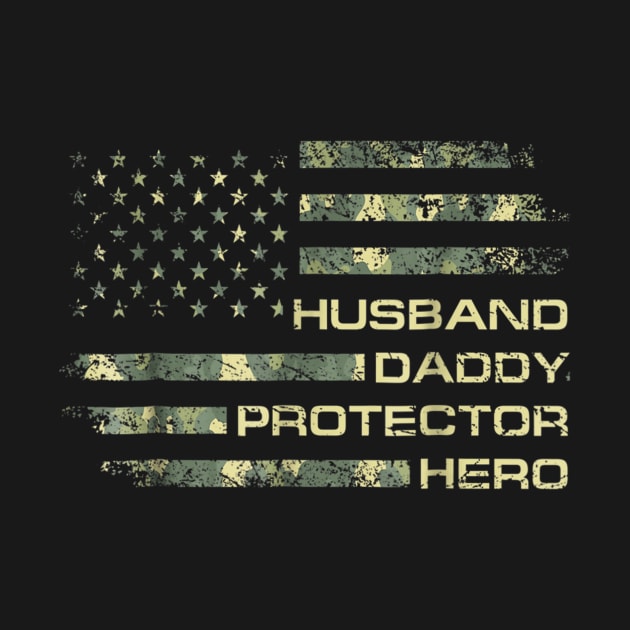 Husband Daddy Protector Hero Flag by FilerMariette