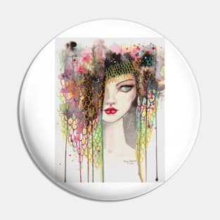 Secrets - Gypsy Woman - Modern Art Portrait - Fantasy Painting by Molly Harrison Pin