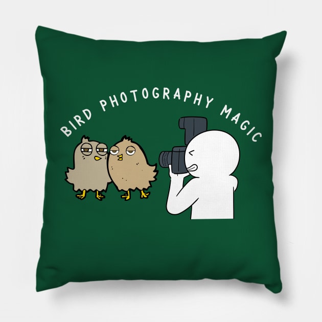 Bird Photography: Funny Birds Poses for Picture Pillow by Yelda