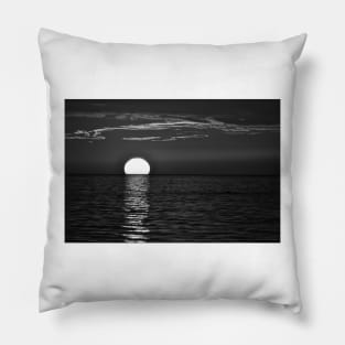 Black and White Sunset Pillow