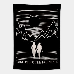 mountain couple Tapestry