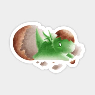 Kawaii Green Baby Dragon - Without Background Magnet