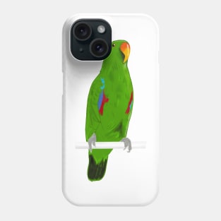 Ekkie Cute Green Eclectus Parrot for parrot lovers Phone Case